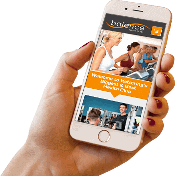 iPhone version of Balance Health club website iPhone version of Balance Health club website